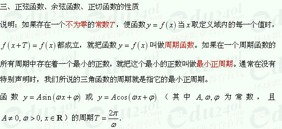 【江苏成考】复习资料文科数学讲义17--正弦函数、余弦函数、正切函数的图象