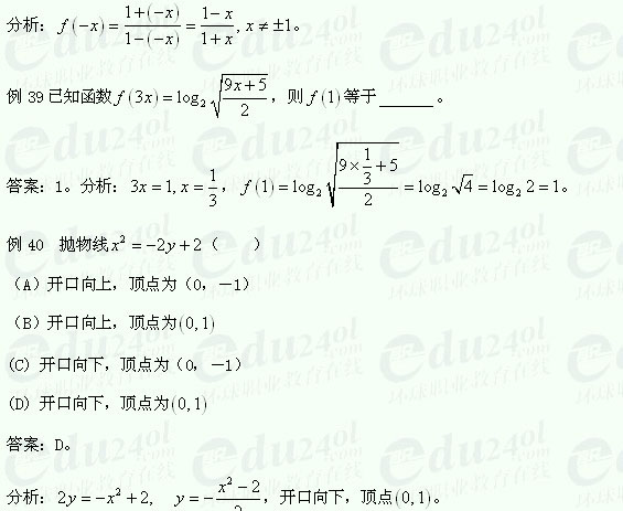【江苏成人高考】复习资料理科数学-函授续