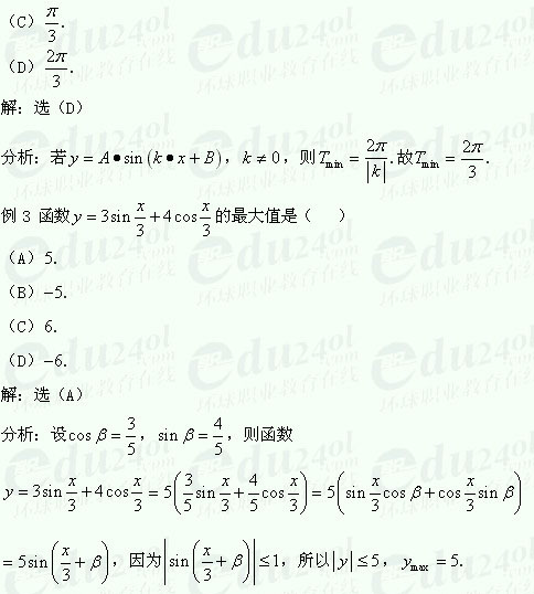 【江苏成考】复习资料文科数学讲义17--正弦函数、余弦函数、正切函数的图象